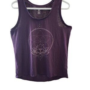 Gaiam Women's Tank Top Purple Size Large Relaxed Fit Yoga/Athletic